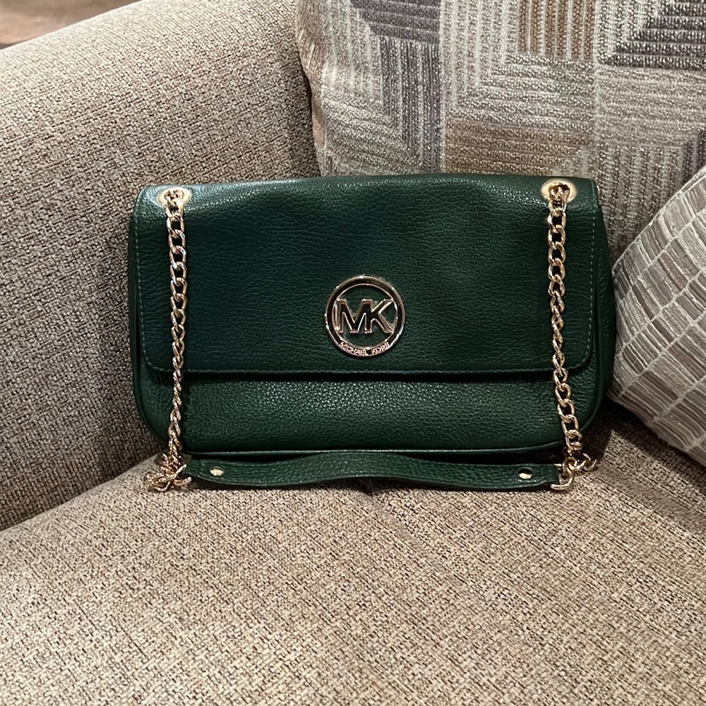 Michael Kors Green Shoulder Purse